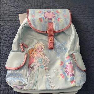 Disney Frozen Anna & Elsa Snowflake Backpack - Blue and Pink